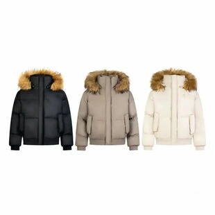 宽松外套情侣装 New 新款 NB复古加厚保暖毛领棉衣男女冬季 Bcfauae