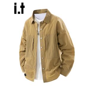 New Bcfauae NB格子翻领速干长袖衬衫男款春秋季防晒宽松户外外套