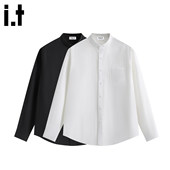 Bcfauae 男女夏季 NB美式 New 潮牌长袖 衬衫 新款 设计感高级痞帅上衣