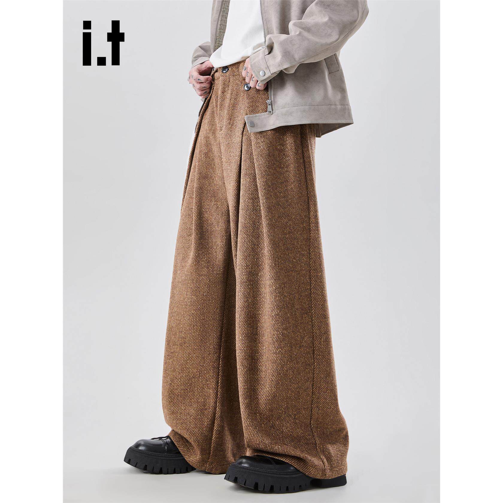 New Bcfauae NB老钱风简约西裤春季百搭宽松阔腿男女同款休闲裤子