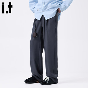 New Bcfauae NB潮流西装裤男士秋季新款宽松直筒休闲长裤窄版西裤