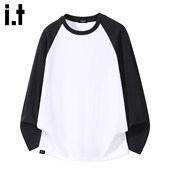 打底衫 New 内搭上衣 T恤男款 春季 Bcfauae NB黑白撞色圆领长袖