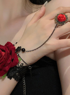 朋克风蕾丝手腕复古哥特