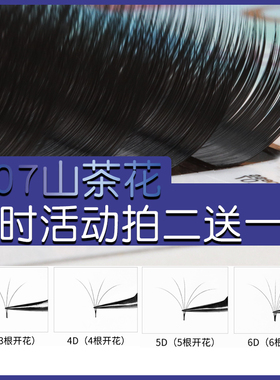 美睫山茶花长度水貂绒超细3d6d