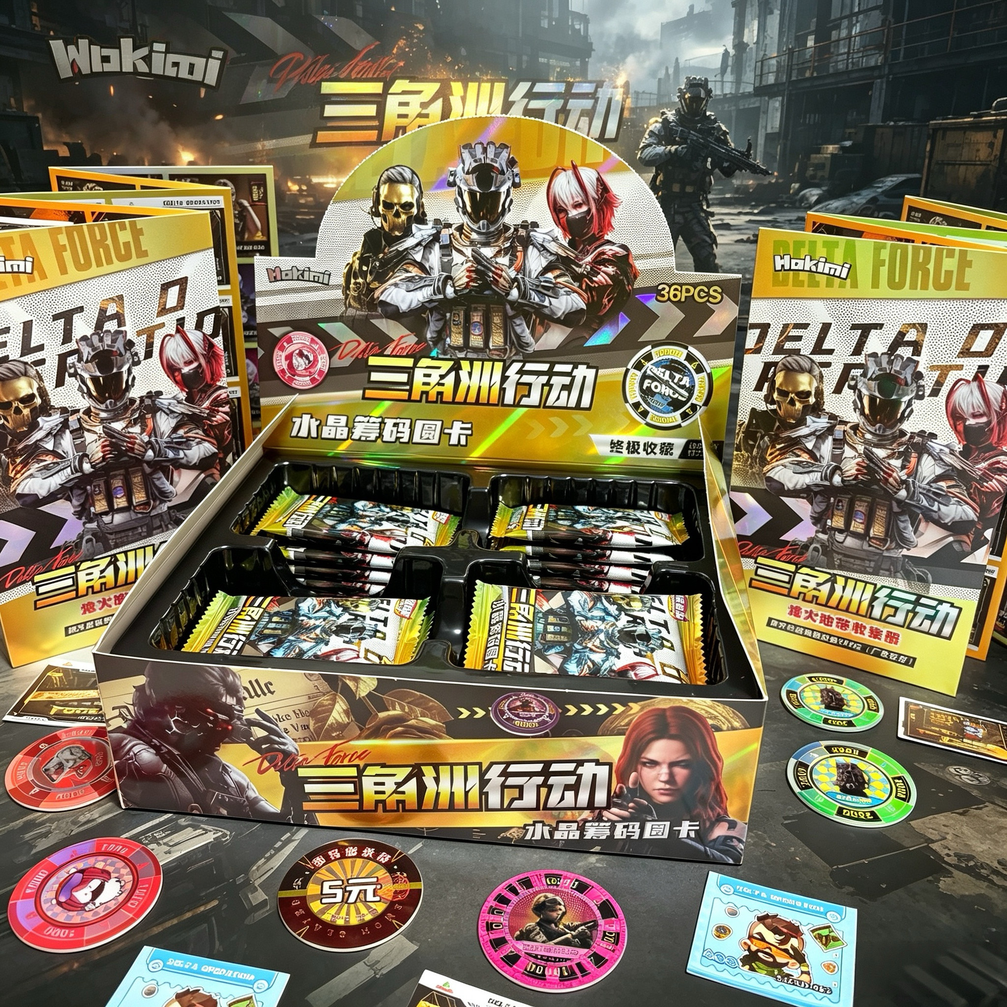三角洲行动水晶筹码圆卡盲盒游戏周边卡片非洲之心收藏册收藏卡