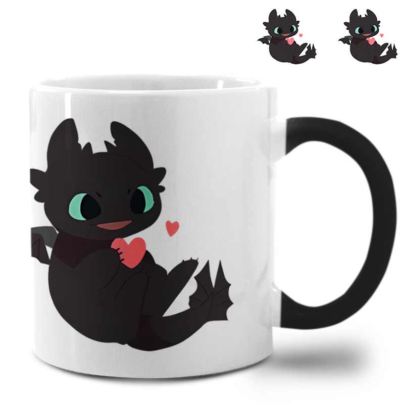 潮驯龙高手2夜煞变色杯男生款刻字外贸出口大容量马克杯陶瓷水杯