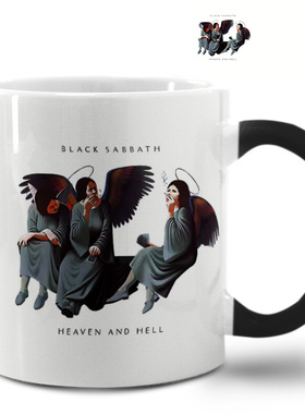 恶搞天使趣味乐队黑色安息日变色杯复古泡花茶定制马克杯陶瓷水杯