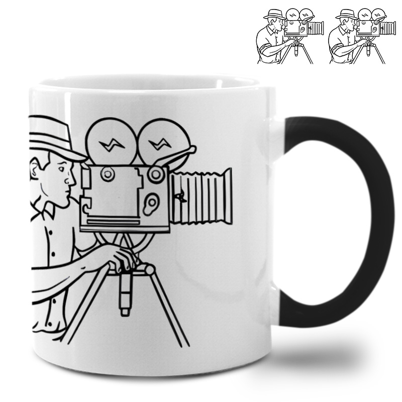 摄影师摄像师相机变色杯生日快乐刻字毕业礼物家用马克杯陶瓷水杯