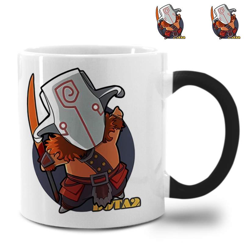 刀塔2主宰尤涅若剑圣DOTA2变色杯小众超大号印图马克杯陶瓷水杯子