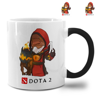 刀塔2 DOTA2游戏周边术士隐形刺客宙斯变色杯国风马克杯陶瓷水杯