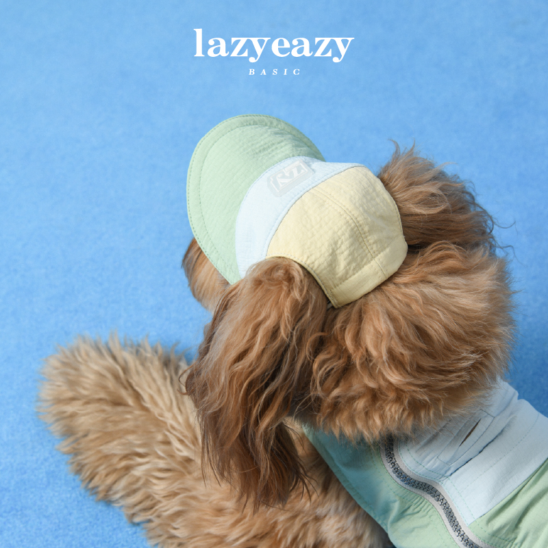 Lazyeazy宠物狗狗猫轻量防水户外帽子可调节正反两戴露耳中小型犬