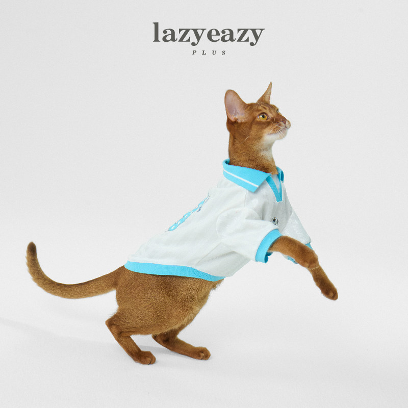 Lazyeazy宠物狗狗衣服翻领球衣轻薄透气户外凉感夏新款中小型犬