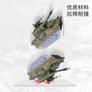 4D拼装坦克军事模型1:72虎式装甲车突击炮维修车榴弹炮男孩玩具