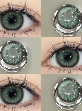 绿色美瞳半年抛小大直径混血cos24年新款隐形眼镜正品官方旗舰JLB