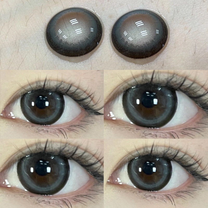 美瞳岚灰半年抛小直径混血隐形近视眼镜年抛旗舰店女ejl