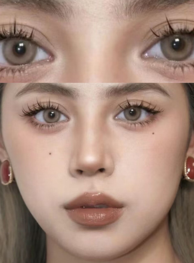 青木浅驼美瞳棕色欧美混血半年抛大小直径新娘隐形眼镜旗舰店EJL
