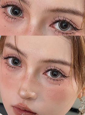 珍宝珠黑色美瞳半年抛大直径漫画眼纯欲自然隐形眼镜正品官网EJL