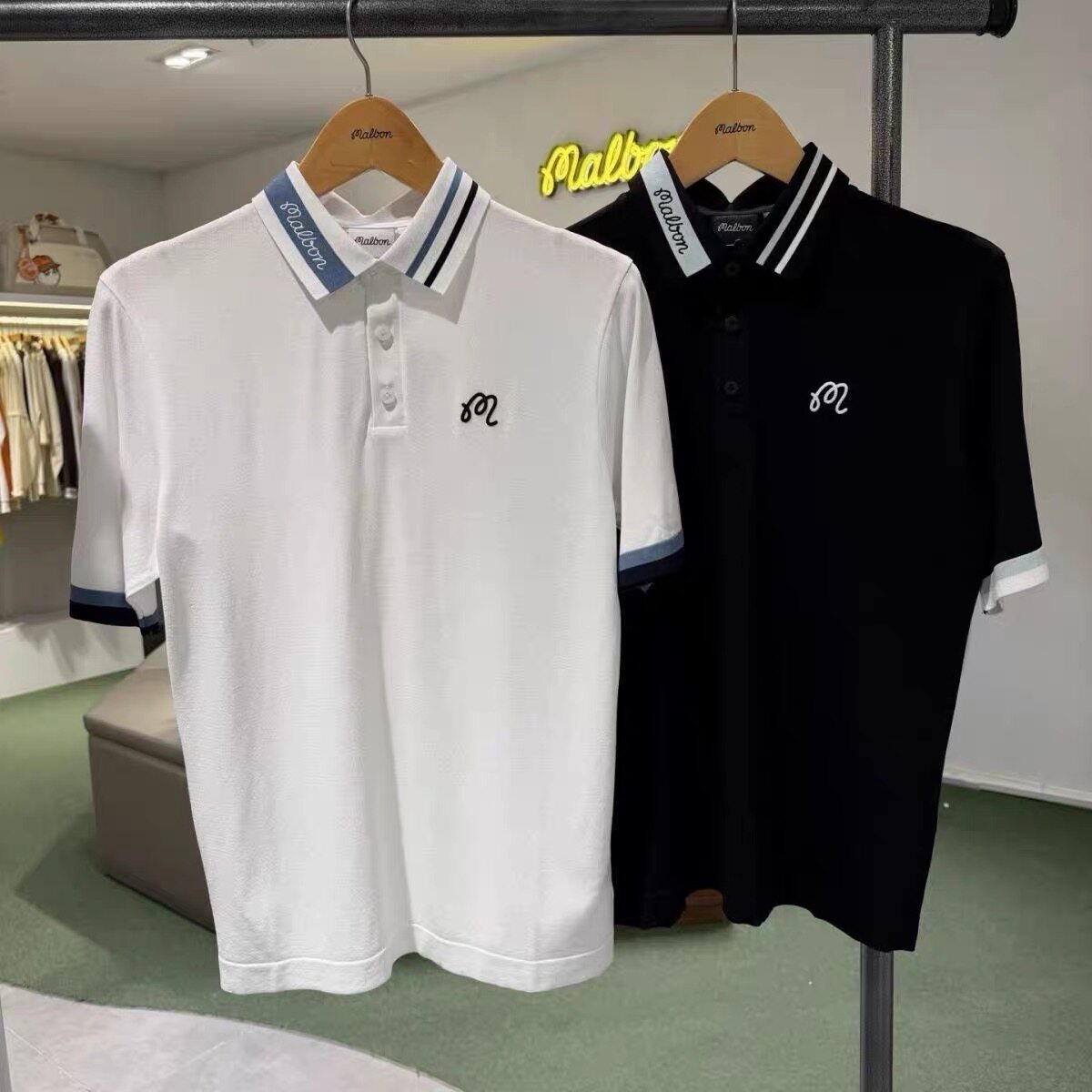 26FW新款球服速干韩国男士高尔夫POLO衫短袖翻领修身时尚运动上衣