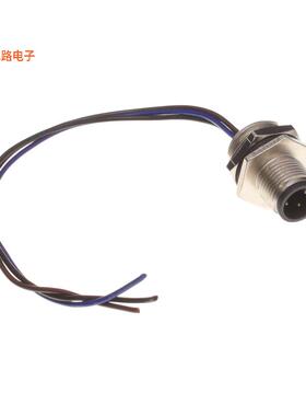M12A-03PMMC-SH8C15 -[全新CONN PLUG MALE 3P WIR LEAD 0.49']