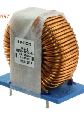 B82725S2103N004 -原装[CMC 3.3MH 10A 2LN TH电源线