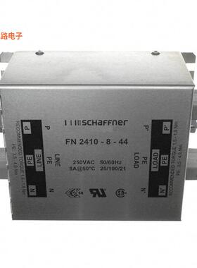FN2410H-8-44 -原装[LINE FILTER 520V/300VAC 8A CHASS单相