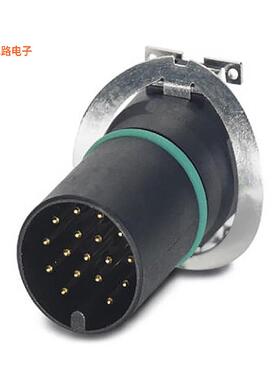 1412016 -原装[CONN MALE INSERT 17POS SOLDER插件，公形引脚