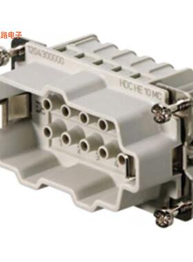 1204300000 -原装[INSERT MALE 10POS+1GND CRIMP无触头嵌件