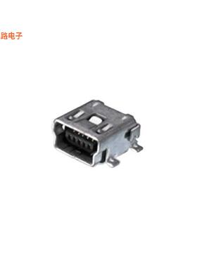 1-1734035-1 -原装[CONN RCPT USB2.0 MINI B SMD R/AUSB