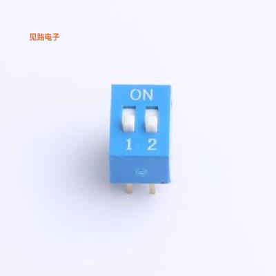 DR-02LT -[直插平拨凸柄插件,P=2.54mm拨码