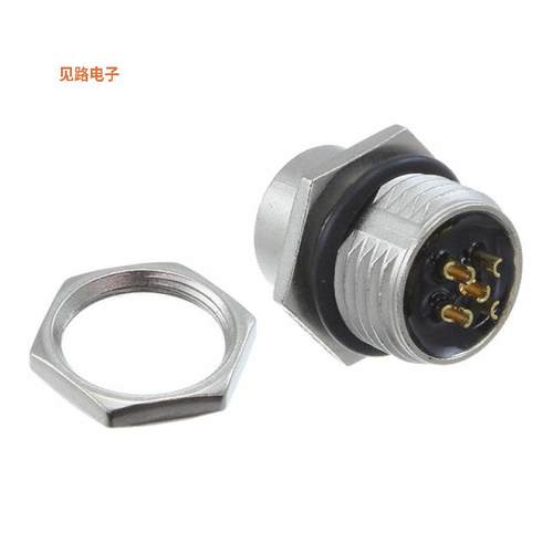 M12A-05PFFS-SH8001 -[全新CONN RCPT FMALE 5P GOLD SLDR CUP]