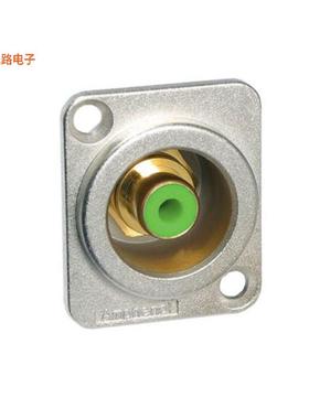 ACJD-GRN -[全新CONN RCA JACK CHASIS MOUNT GREEN]