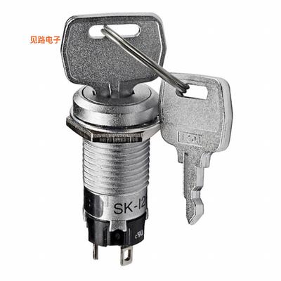 SK12BAW01/C-UL -[全新SWITCH KEYLOCK 2POS SPDT 3A 125V]