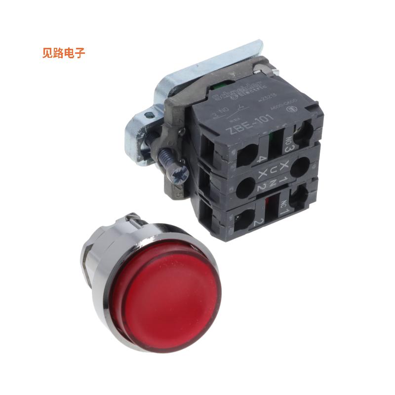 XB4BW14B5 -原装[22MM ILL EXT PB,24V RED,1NO/1NC前面板安装