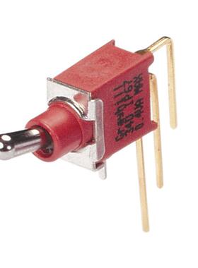 34DWMSP11B4M6RT -原装[SWITCH TOGGLE SPDT 0.4VA 20V通孔，直角