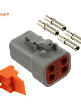 ATP06-4S-KIT01 -原装[CONN PLUG 4POS CRIMP 12-14AWG插头