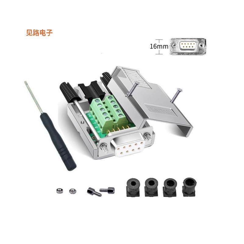 DTB-9FM-KIT -原装[CONN D-SUB RCPT 9POS TERM BLKD-Sub