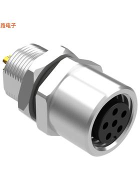 54-00327 -原装[M8 A-CODE 6POS RCPT PANEL MOUNT插座，母型插口