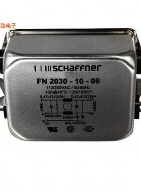 FN2030-10-06 -原装[LINE FILTER 250VAC 10A CHASS MNT单相