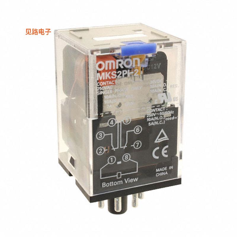 MKS2PI-2 DC12 -原装[RELAY GEN PURPOSE DPDT 10A 12V可插