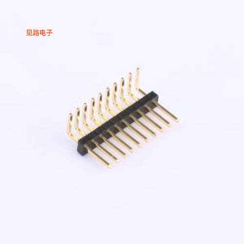 X1311WR-10J-C40D24 -[(X1311)1.27单排单塑弯插,P=1.27mm排针