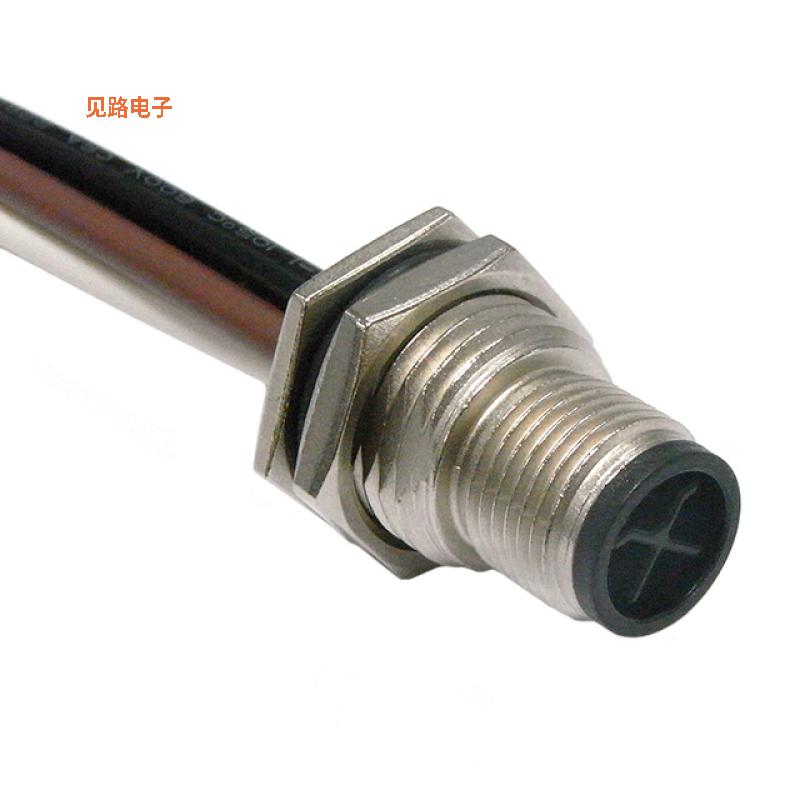 M12S-04PMMS-SF8B15 -[全新CONN PLUG MALE 4P WIR LEAD 0.49']