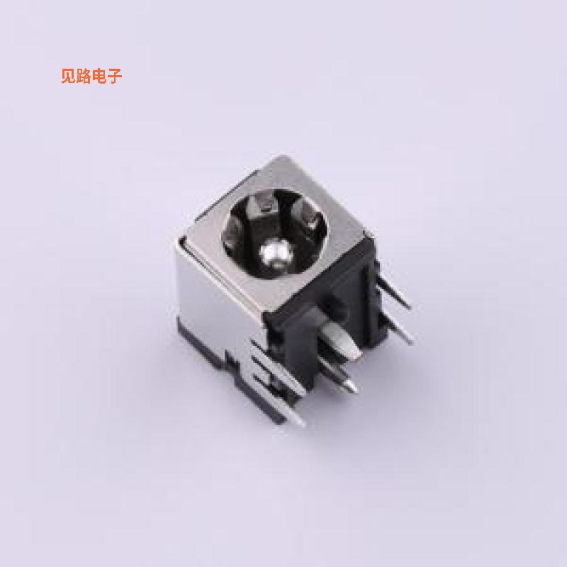DC-007B-25 -原装[DC插座 带屏蔽盖 中心针2.5DC