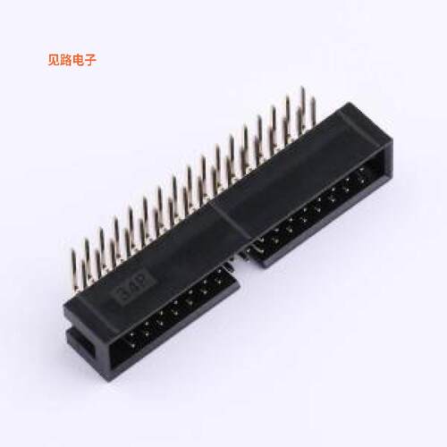 BH254R-34P -原装[简牛2.54mm 弯插 2x17P 黑色线对板针座