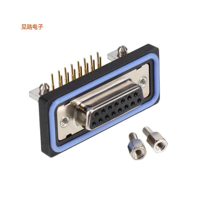 SDB-15PFFP-SB8001 -原装[CONN D-SUB RCPT 15POS R/A SO