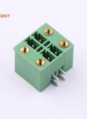 DB2ERHBM-3.81-2*2P-GN -[原装插拔式接线弯插,P=3.81mm