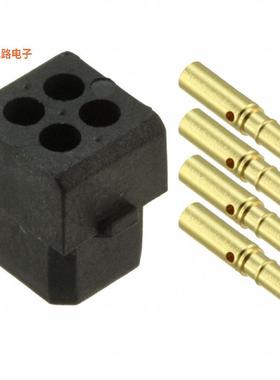M80-8440445 -原装[CONN RCPT 4P CRIMP 24-28AWG GOLD插座