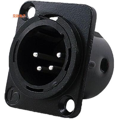 IO-XLR4-M-BK-JL -[全新JL SERIES,4 PIN XLR MALE RECEPTA]