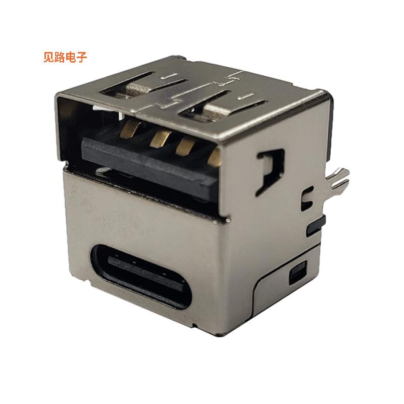 USB-C31-A-D-VT-CS1 -[全新CONN USB TYPE-A AND TYPE-C VERTI]