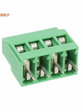 1712805 -[全新螺钉式接线 间距5.08mm 1x4Pin 可拼接 直插]