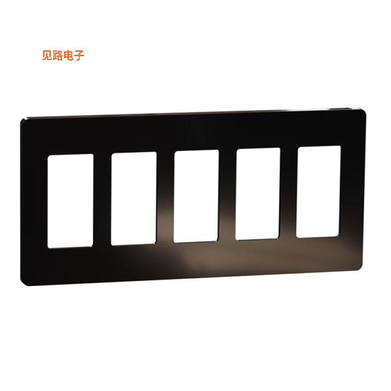 SQWP141005BK -[全新5 GANG SCREWLESS MATTE WALL PLAT]